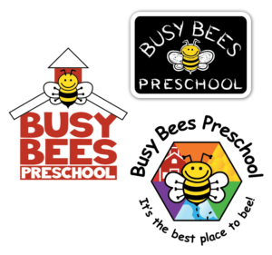 Busy Bees Preschool concept logos