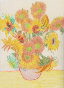 Create Art with Crayons: Van Gogh's SUNFLOWERS