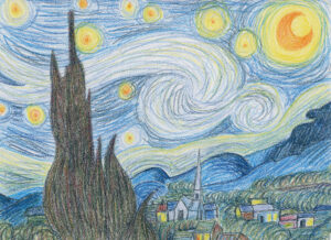Create Art with Crayons: Van Gogh's STARRY NIGHT