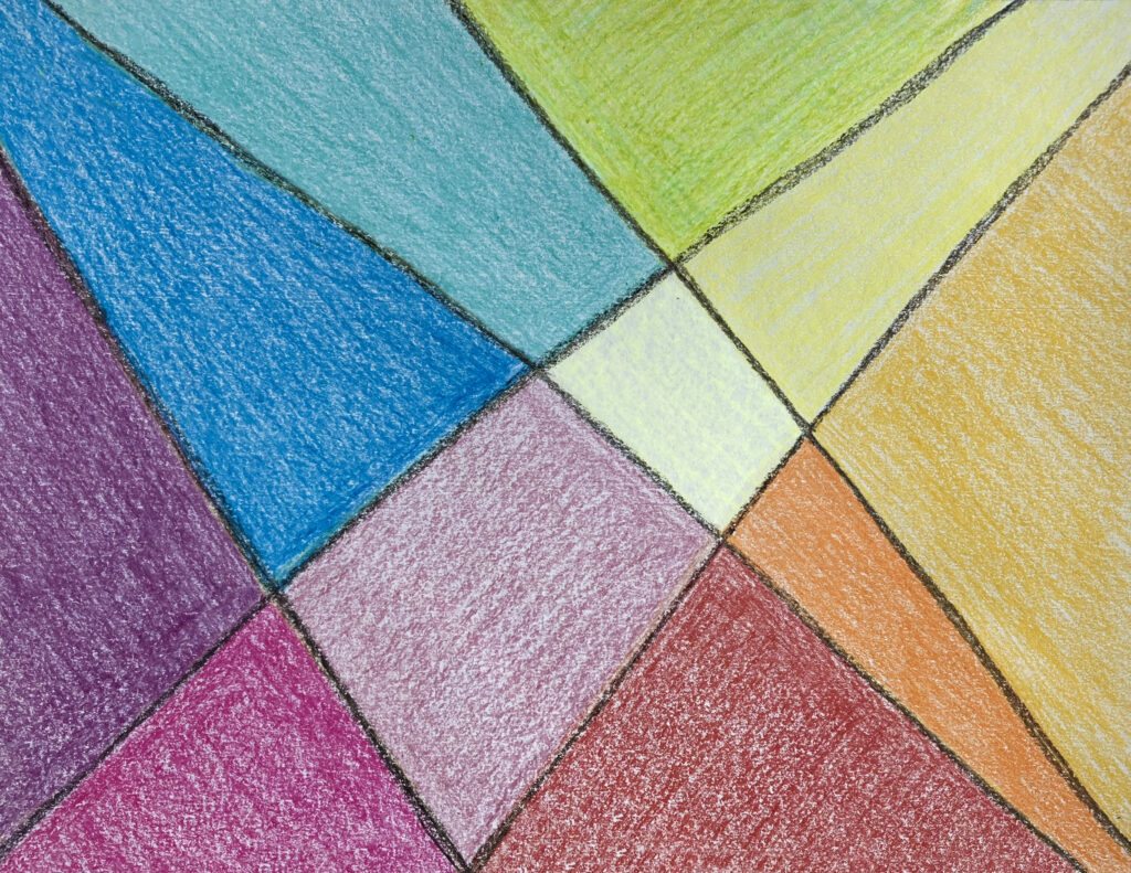Zen Coloring! For ALL ages and experiences! Get your zen on by marking lines, filling and shading:) I did rainbows again. I love rainbows