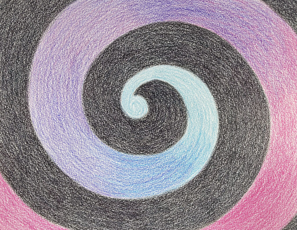 Zen Coloring! For ALL ages and experiences! Get your zen on by marking lines, filling and shading:) I did rainbows again. I love rainbows